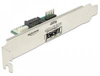 DeLOCK Slot bracket 1 x eSATApd 5 V / 12 V - SATA-Blende, intern/extern - 4-Pin-Mini-Stromversorgungsstecker, SATA, 9-poliger USB-Header bis