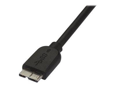 StarTech.com 15cm schlankes SuperSpeed USB 3.0 A auf Micro B Kabel - St/St - USB 3.0 Anschlusskabel - Schwarz - USB-Kabe