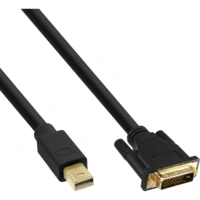 INLINE - Mini DisplayPort zu DVI Konverter Kabel - schwarz - 2m INLINE - Mini DisplayPort zu DVI Konverter Kabel - schwarz - 2m