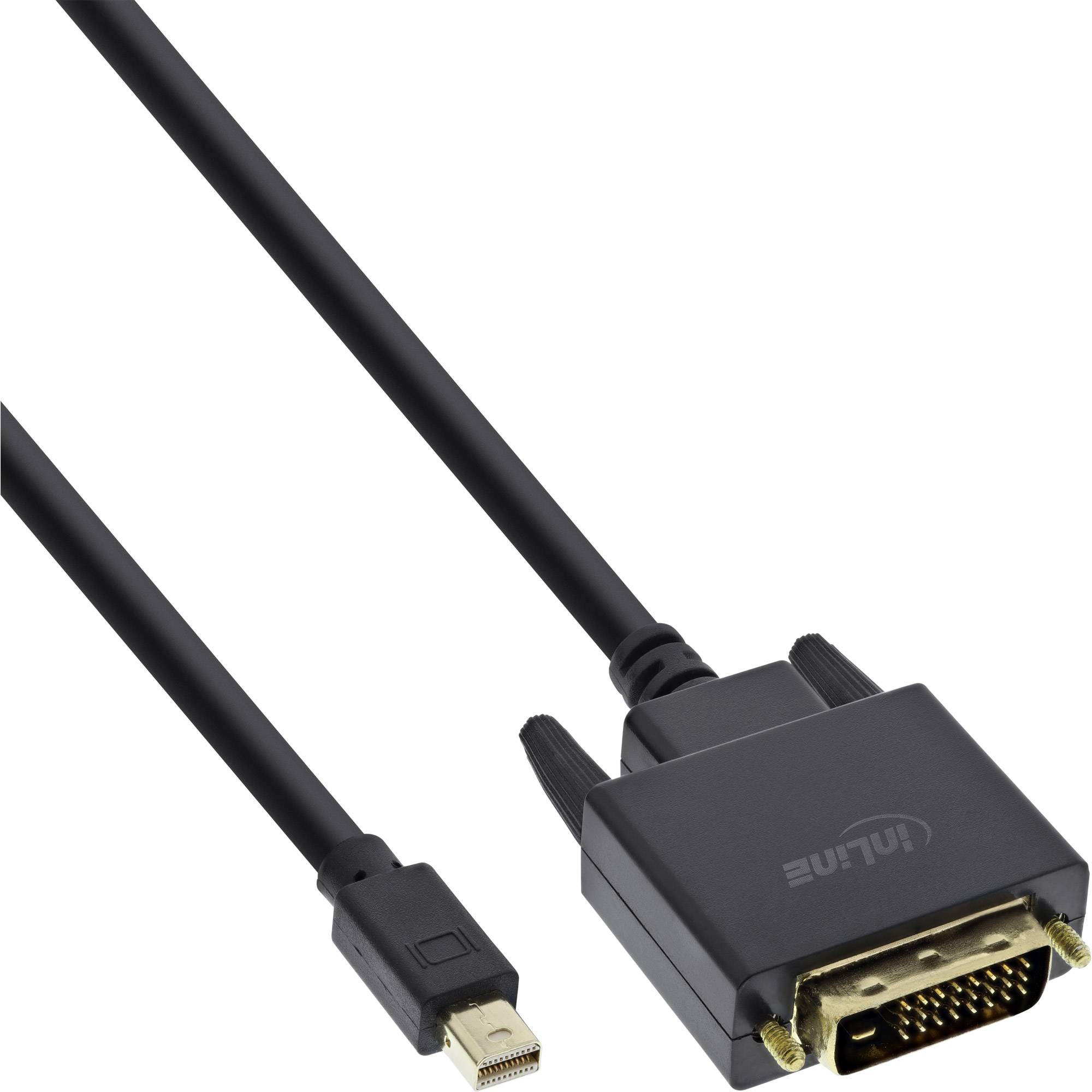 INLINE - Mini DisplayPort zu DVI Konverter Kabel - schwarz - 0,5m
