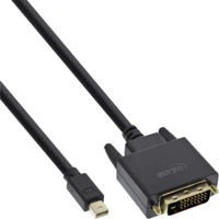 INLINE - Mini DisplayPort zu DVI Konverter Kabel - schwarz - 2m INLINE - Mini DisplayPort zu DVI Konverter Kabel - schwarz - 2m
