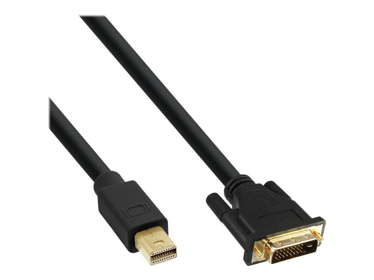 INLINE - Mini DisplayPort zu DVI Konverter Kabel - schwarz - 0,5m