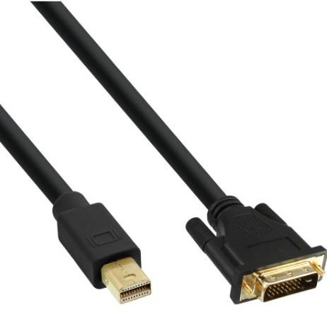 INLINE - Mini DisplayPort zu DVI Konverter Kabel - schwarz - 1,5m