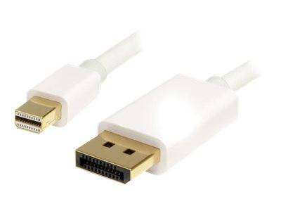 StarTech.com 1m Mini DisplayPort 1.2 auf DisplayPort Adapterkabel - mDP zu DP 4k x 2k Kabel - St/St - Weiß - DisplayPort