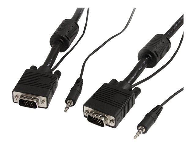 StarTech.com 5 m Monitor VGA Koaxial Videokabel mit Audio für hohe Auflösung - HD15 Stecker/Stecker - VGA-Kabel - HD-15