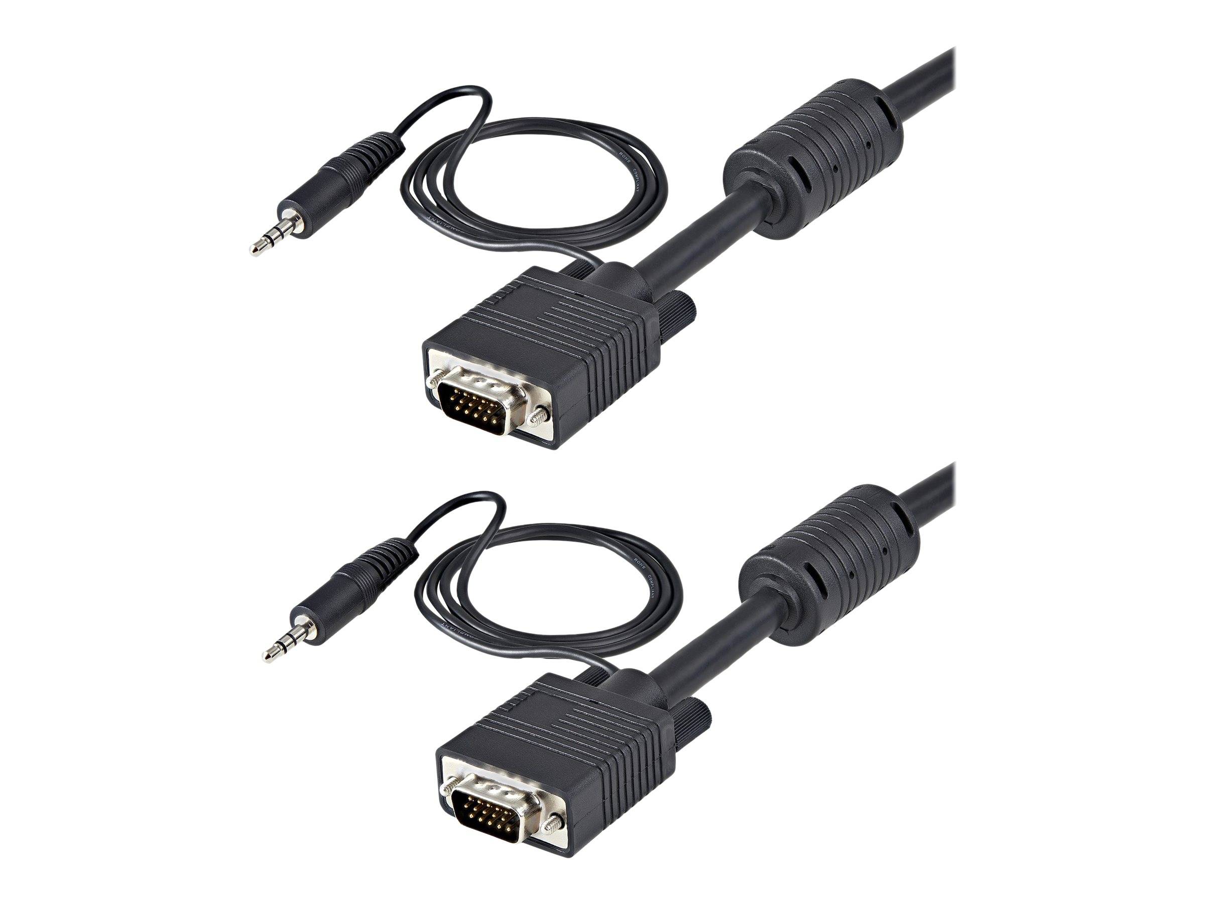 StarTech.com 5 m Monitor VGA Koaxial Videokabel mit Audio für hohe Auflösung - HD15 Stecker/Stecker - VGA-Kabel - HD-15