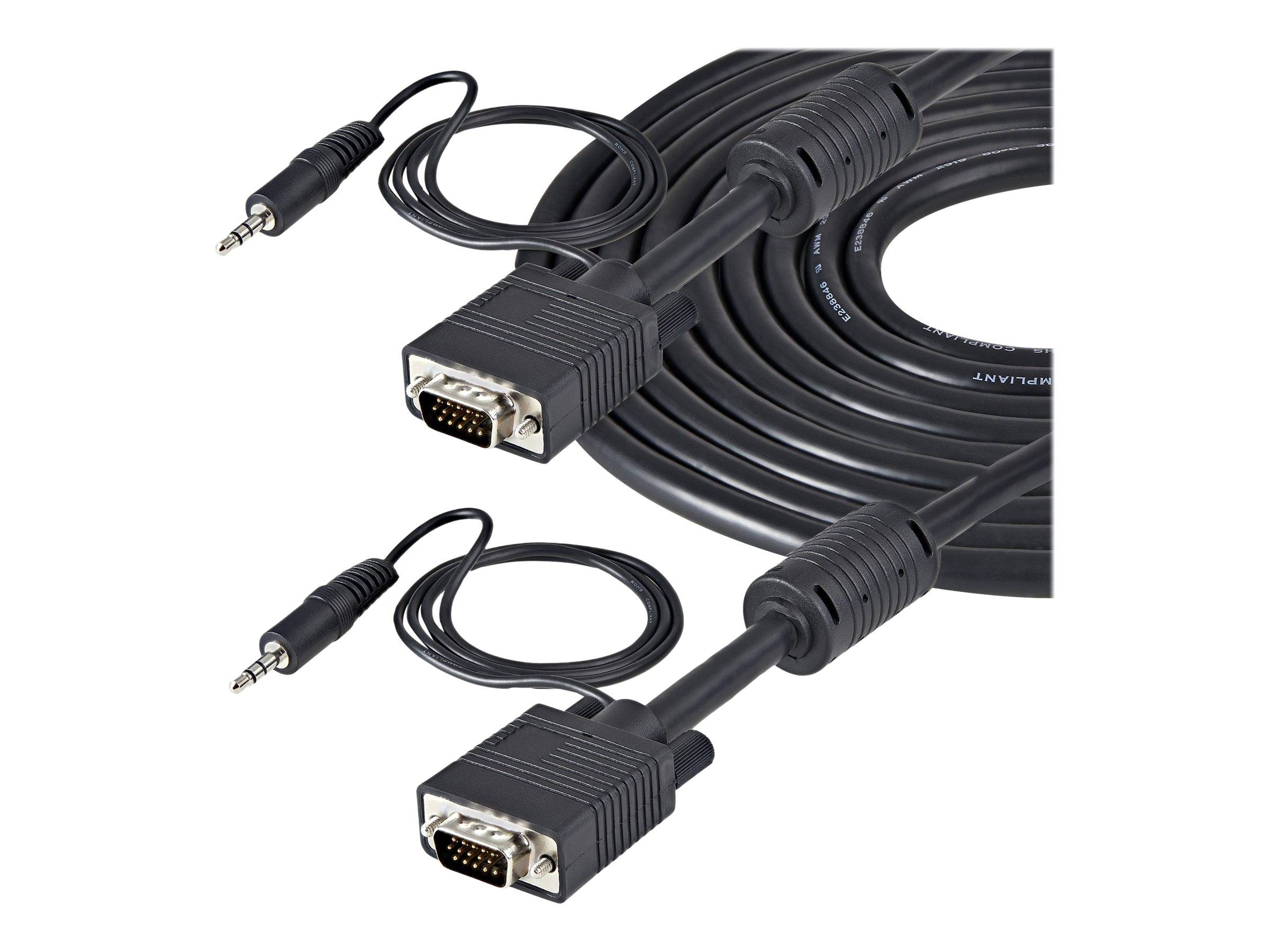 StarTech.com 5 m Monitor VGA Koaxial Videokabel mit Audio für hohe Auflösung - HD15 Stecker/Stecker - VGA-Kabel - HD-15