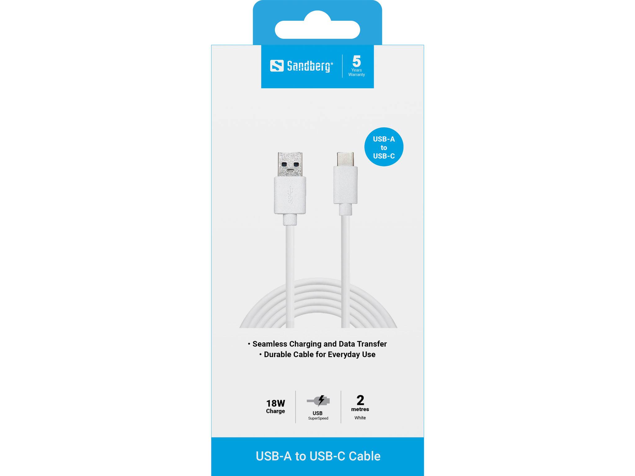 Sandberg - USB-Kabel - USB-C (M) bis USB Typ A (M)