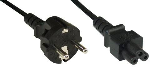 INLINE - Netzkabel für Notebook - 3pol Kupplung - schwarz - 3m