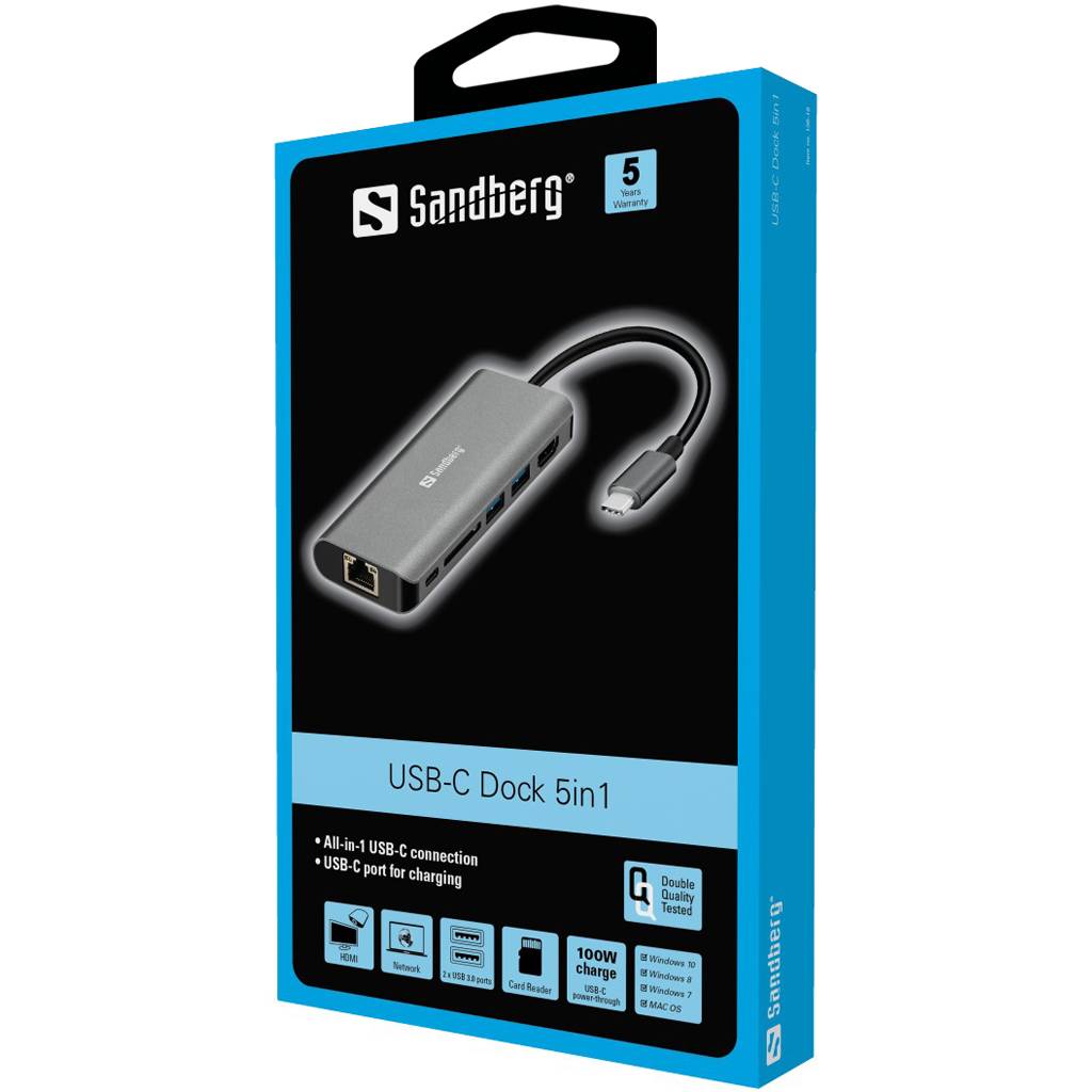 Sandberg - Dockingstation - USB - HDMI - GigE