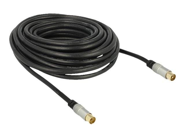 DeLOCK Premium - Antennenverlängerungskabel - IEC-Anschluss (W)