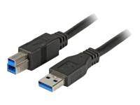 EFB USB3.0 Anschlusskabel A-B,St-St,1,0m,schwarz,Premium