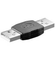 USB-Geschlechtswechsel-Adapter mit Steckverbindern auf beiden Enden, dargestellt auf weißem Hintergrund.