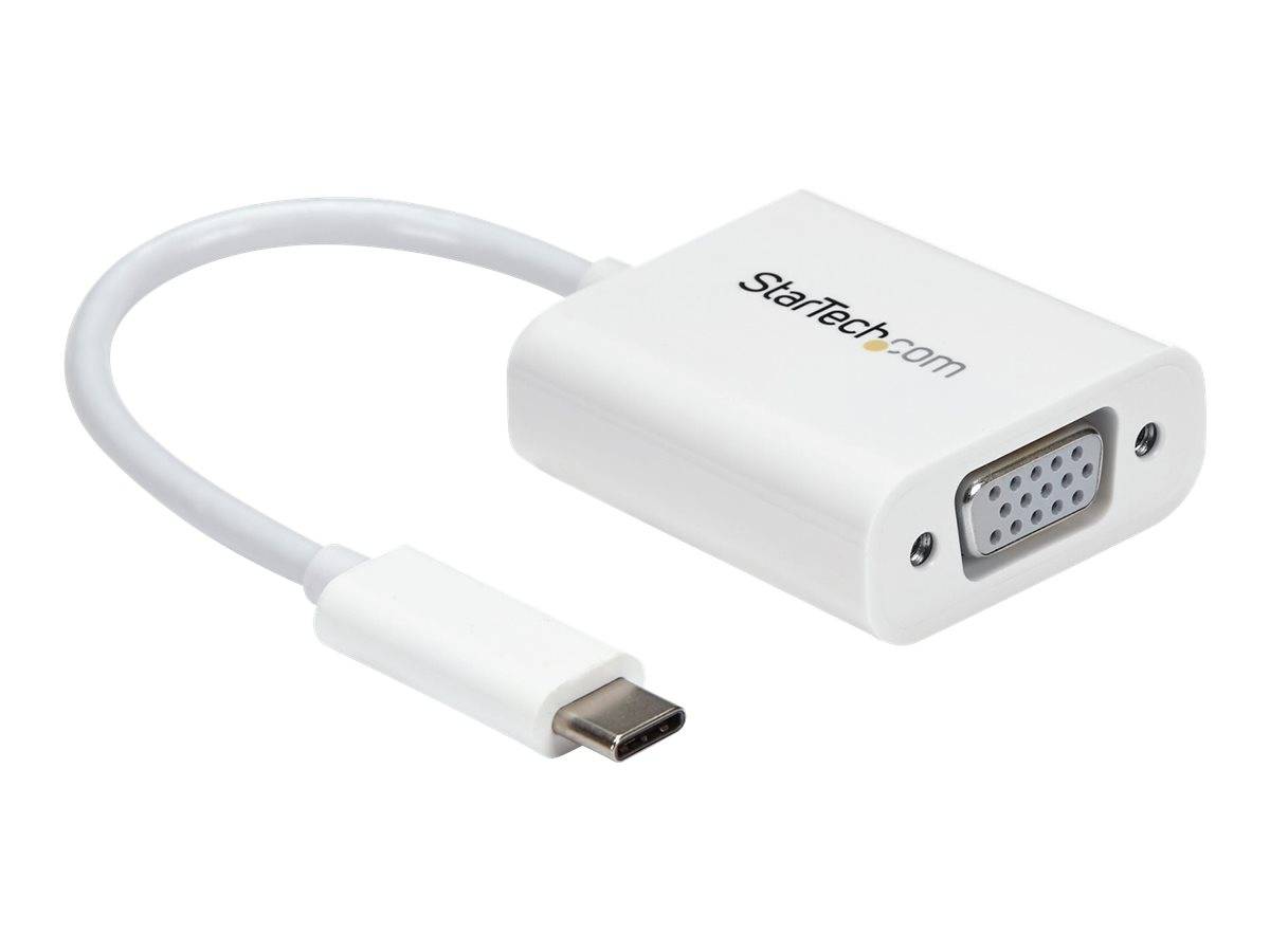 StarTech.com USB-C auf VGA Adapter - USB Typ-C zu VGA Video Konverter - Weiß - USB/VGA-Adapter - 24 pin USB-C (M)