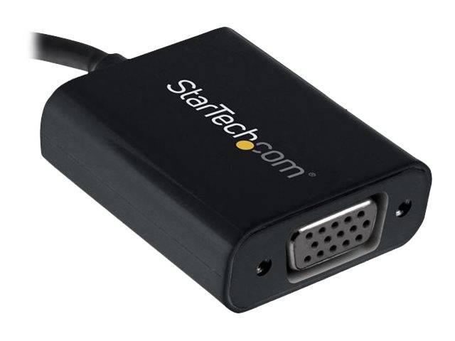 StarTech.com USB-C to VGA Adapter - Black - 1080p - Video Converter For Your MacBook Pro - USB C to VGA Display Dongle (