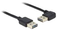 Zwei schwarze USB-3.0-Typ-A-Stecker auf weißem Hintergrund.