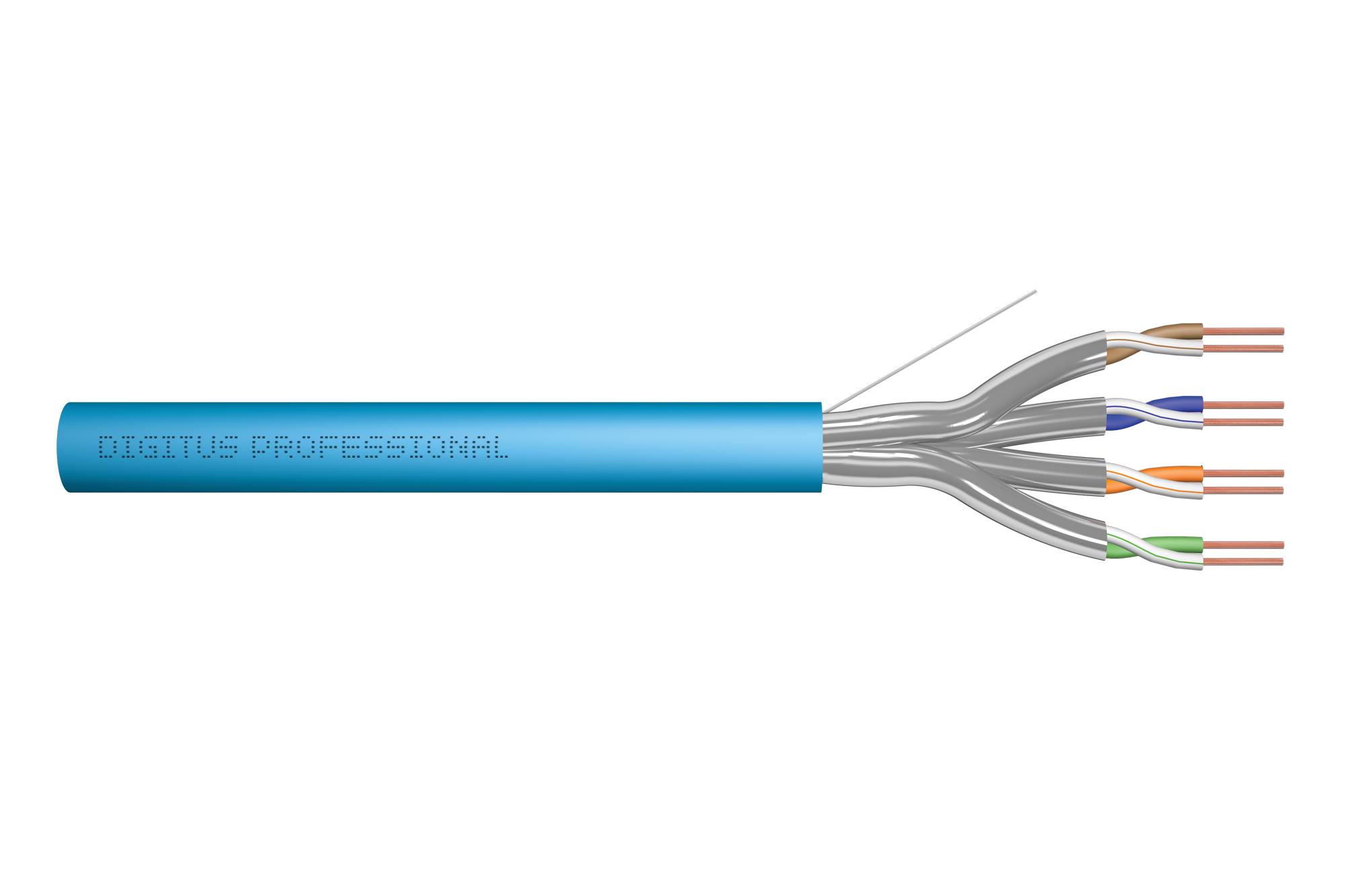 Cat.6A U/FTP Verlegekabel, 500 m, simplex, Eca