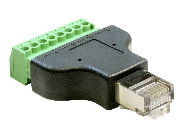 Delock Adapter RJ45 Stecker > Terminalblock 8 Pin 2-teilig