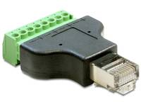Delock Adapter RJ45 Stecker > Terminalblock 8 Pin 2-teilig
