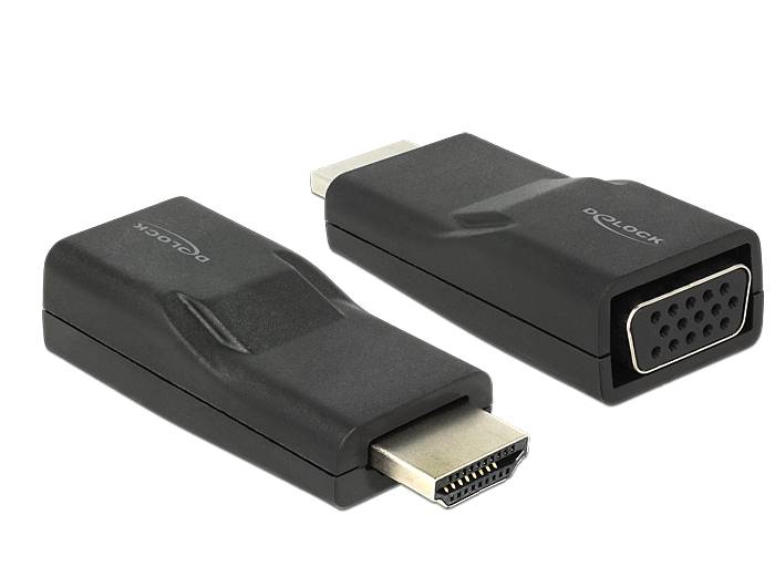 Delock - Videokonverter - HDMI - VGA - Schwarz
