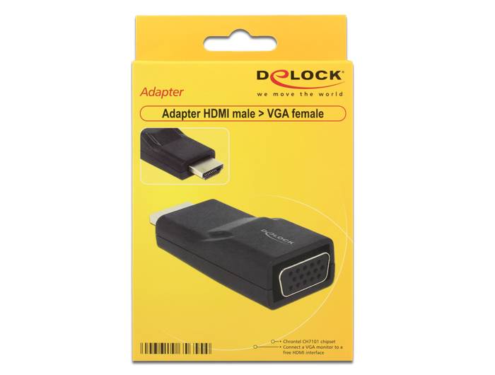 Delock - Videokonverter - HDMI - VGA - Schwarz