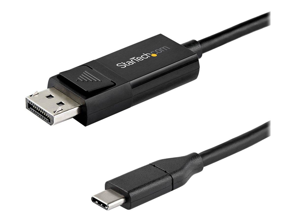 StarTech.com 6ft/2m USB C to DisplayPort 1.4 Cable 8K 60Hz/4K, Bidirectional DP to USB-C or USB-C to DP Reversible Video