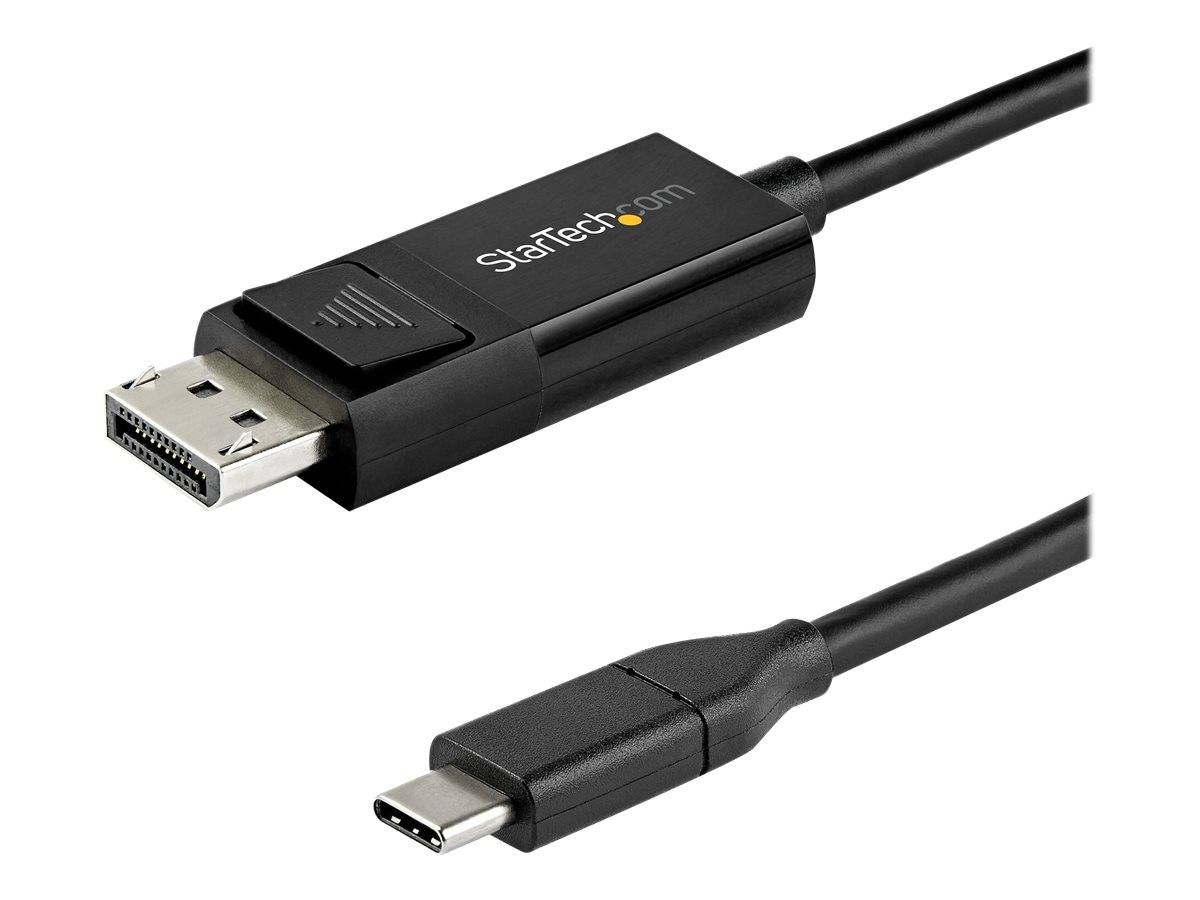 StarTech.com 6ft/2m USB C to DisplayPort 1.4 Cable 8K 60Hz/4K, Bidirectional DP to USB-C or USB-C to DP Reversible Video