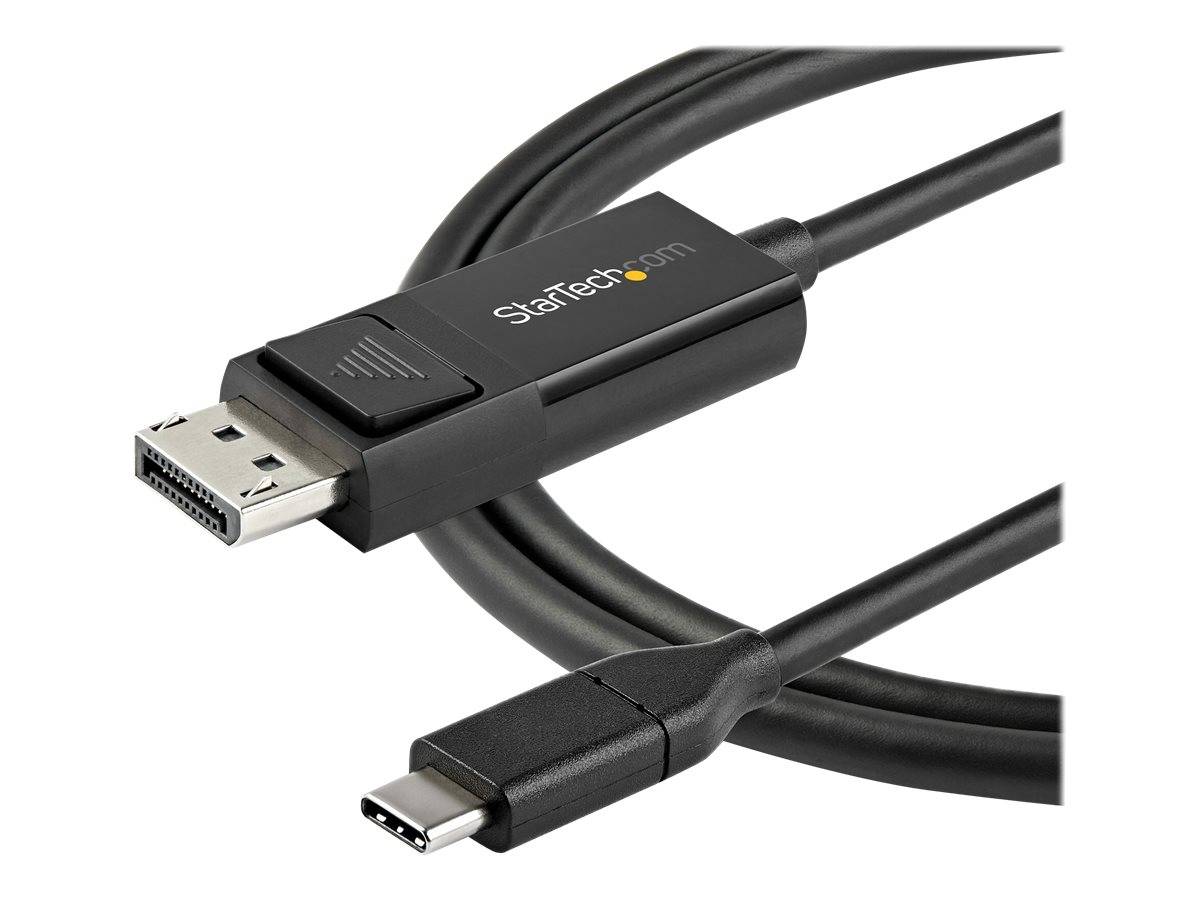 StarTech.com 6ft (2m) USB C to DisplayPort 1.2 Cable 4K 60Hz, Bidirectional DP to USB-C or USB-C to DP Reversible Video