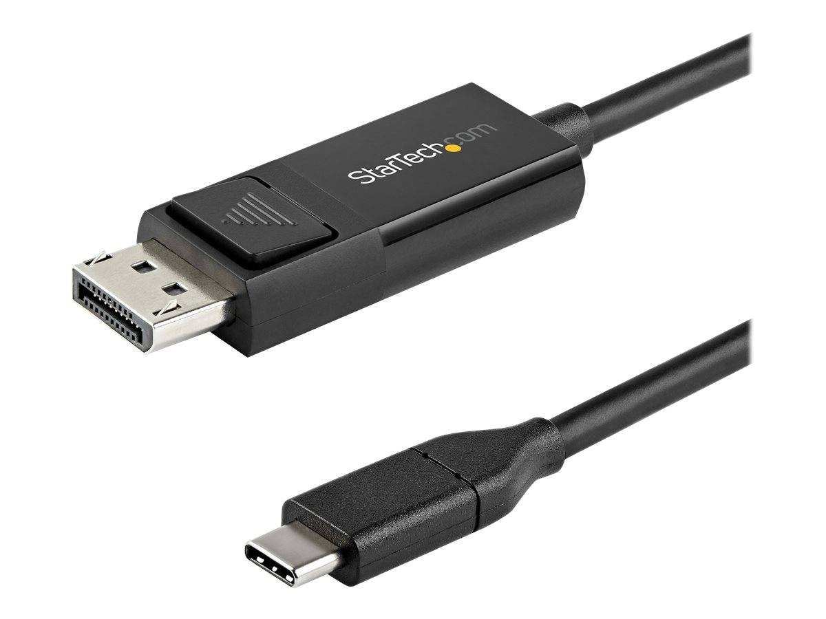 StarTech.com 6ft (2m) USB C to DisplayPort 1.2 Cable 4K 60Hz, Bidirectional DP to USB-C or USB-C to DP Reversible Video