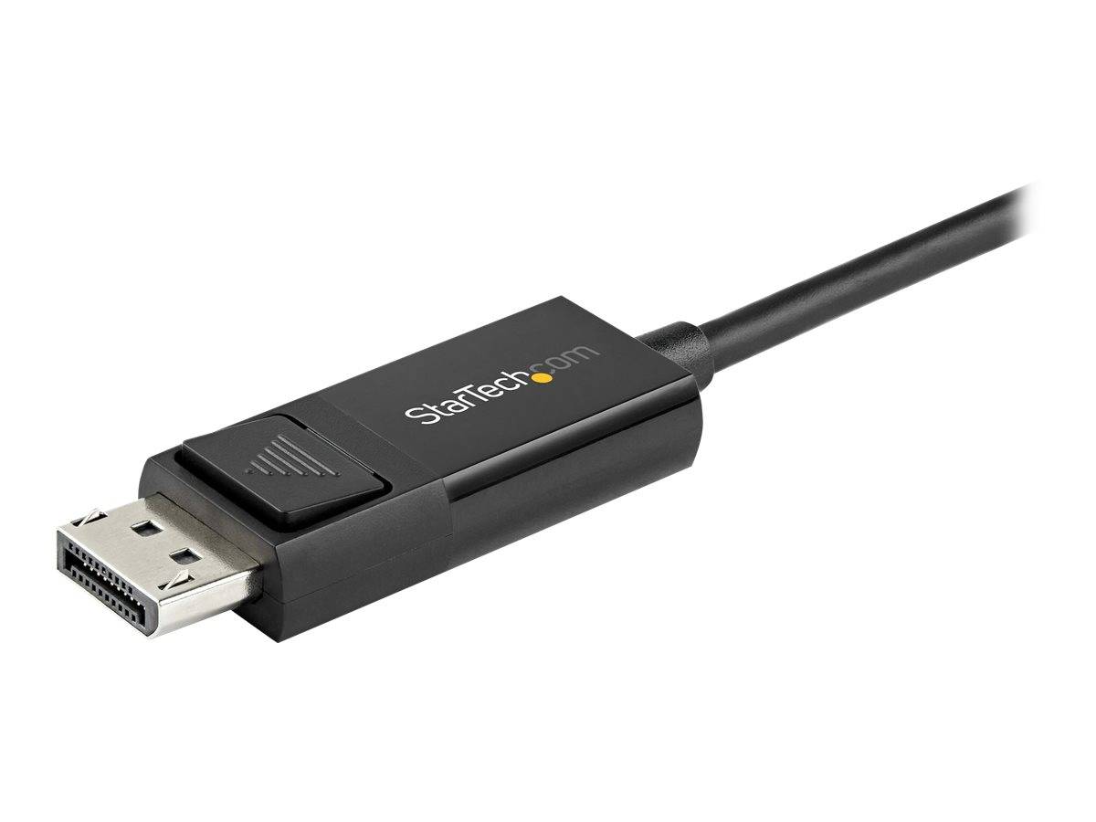 StarTech.com 6ft (2m) USB C to DisplayPort 1.2 Cable 4K 60Hz, Bidirectional DP to USB-C or USB-C to DP Reversible Video
