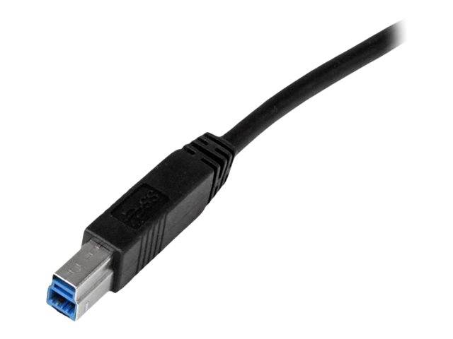 StarTech.com 1m zertifiziertes USB 3.0 SuperSpeed Kabel A auf B - Schwarz - USB 3 Anschlusskabel - Stecker/Stecker - USB