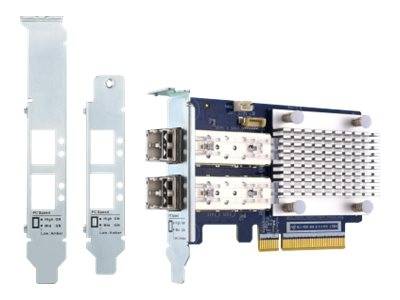 QNAP QXP-16G2FC - Hostbus-Adapter - PCIe 3.0 x8 Low-Profile - 16Gb Fibre Channel Gen 5 x 2 - mit 2 x SFP+-Transceiver (TRX-16GFCSFP-SR)