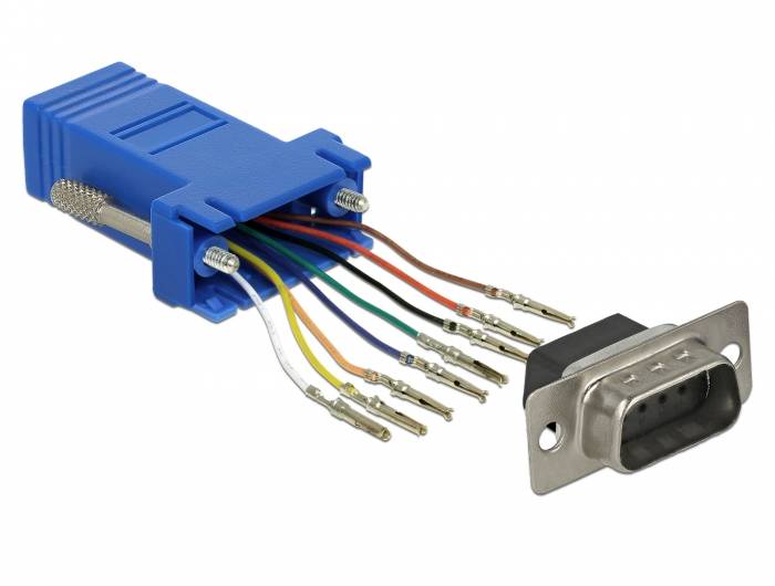 DeLOCK Adapter Sub-D 9 pin male to RJ45 female Assembly Kit - Serieller Adapter - RJ-45 (W)