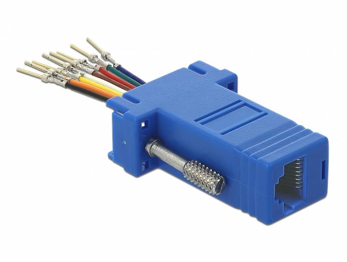 DeLOCK Adapter Sub-D 9 pin male to RJ45 female Assembly Kit - Serieller Adapter - RJ-45 (W)