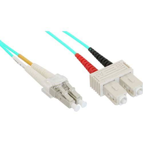 INLINE - LWL Duplex Kabel - LC/SC - 50/125µm - OM3 - 2m