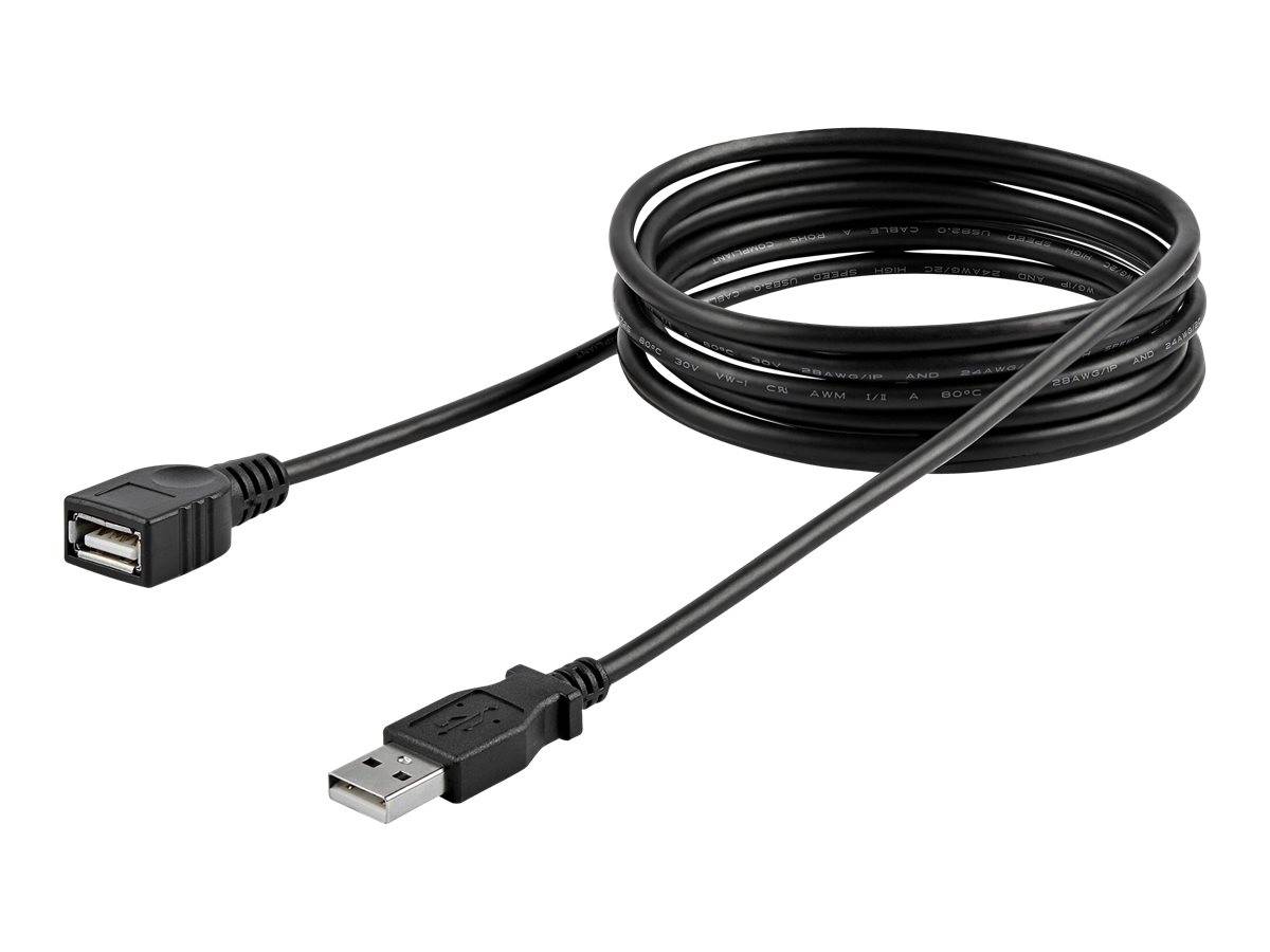 StarTech.com 1,8m USB 2.0 A Verlängerungskabel - Stecker / Buchse - USB Verlängerung - Schwarz - USB-Verlängerungskabel
