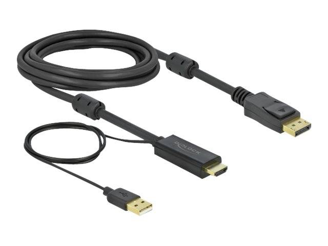 Delock - Video- / Audiokabel - HDMI, USB (nur Strom)
