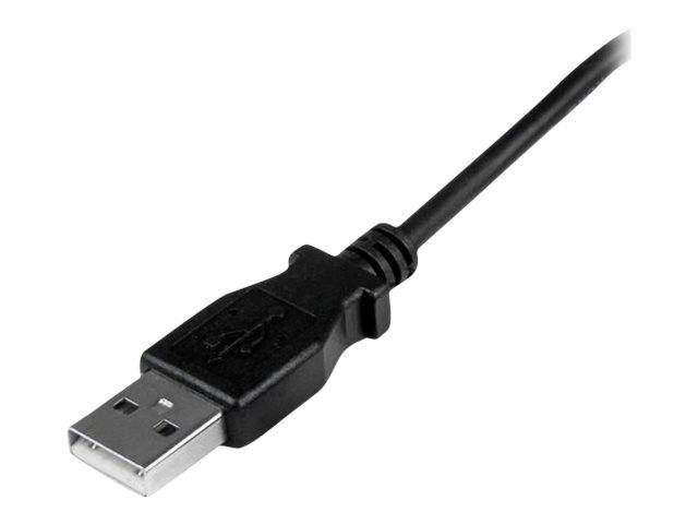 StarTech.com 2m USB 2.0 A auf Micro B Kabel aufwärtsgewinkelt - Schwarz - USB A / Micro B Datenkabel / Anschlusskabel -