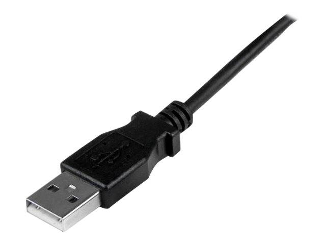 StarTech.com 1m USB 2.0 A auf Micro B Kabel aufwärtsgewinkelt - Schwarz - USB A / Micro B Datenkabel / Anschlusskabel -