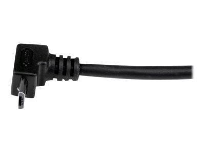 StarTech.com 1m USB 2.0 A auf Micro B Kabel aufwärtsgewinkelt - Schwarz - USB A / Micro B Datenkabel / Anschlusskabel -