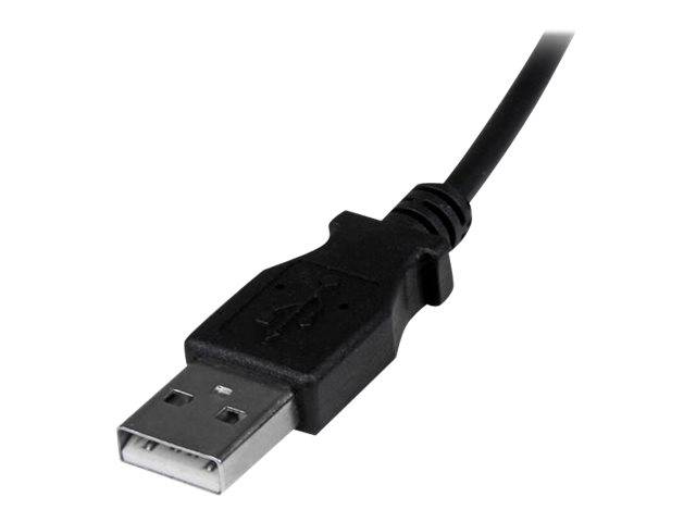 StarTech.com 2m USB 2.0 A auf Micro B Kabel abgewinkelt - Schwarz - USB A / Micro B Datenkabel / Anschlusskabel - USB-Ka