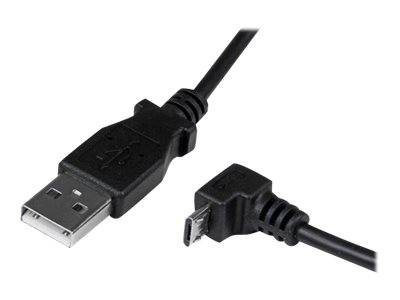 StarTech.com 2m USB 2.0 A auf Micro B Kabel abgewinkelt - Schwarz - USB A / Micro B Datenkabel / Anschlusskabel - USB-Ka