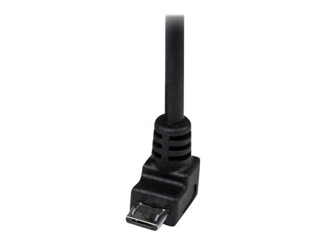 StarTech.com 2m USB 2.0 A auf Micro B Kabel abgewinkelt - Schwarz - USB A / Micro B Datenkabel / Anschlusskabel - USB-Ka