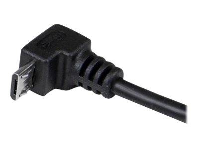 StarTech.com 2m USB 2.0 A auf Micro B Kabel abgewinkelt - Schwarz - USB A / Micro B Datenkabel / Anschlusskabel - USB-Ka