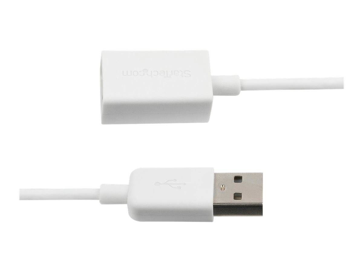 StarTech.com 3m USB 2.0 Verlängerungskabel A auf A - Stecker/Buchse - Weiß - USB A (St)