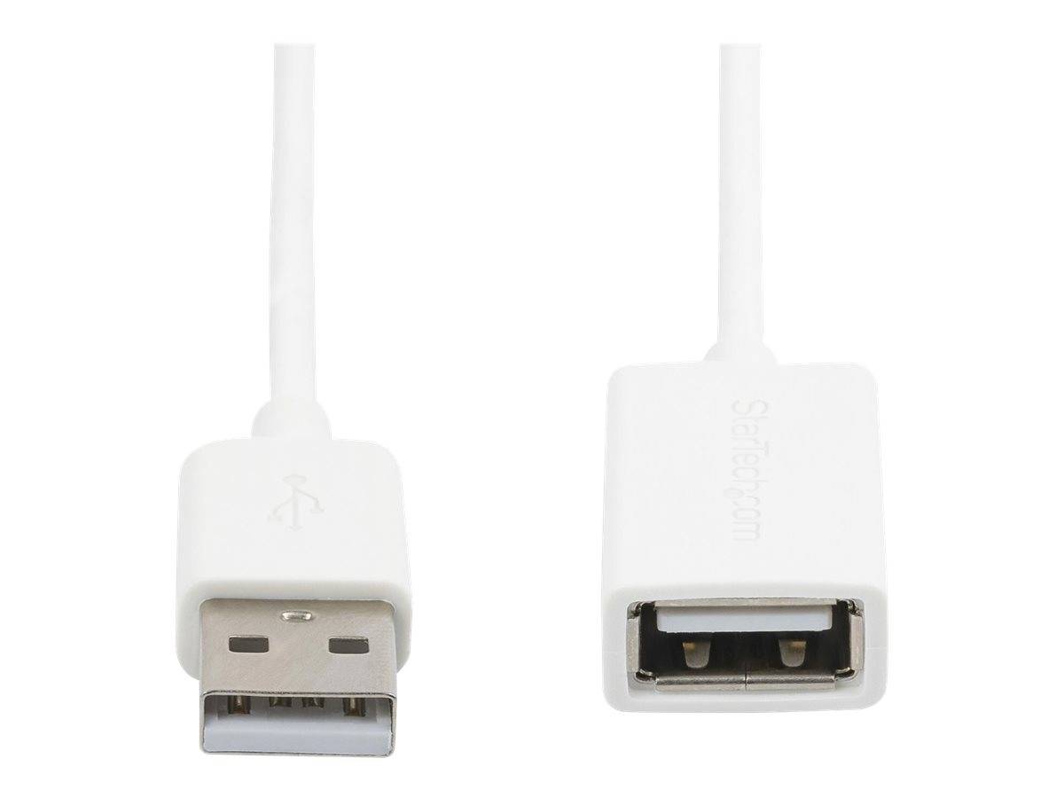 StarTech.com 3m USB 2.0 Verlängerungskabel A auf A - Stecker/Buchse - Weiß - USB A (St)
