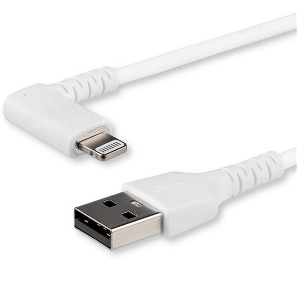 StarTech.com 1m USB-A auf Lightning-Kabel - 90° rechtwinkliges USB Typ-A auf Ladekabel - Synchronisationskabel - Apple M