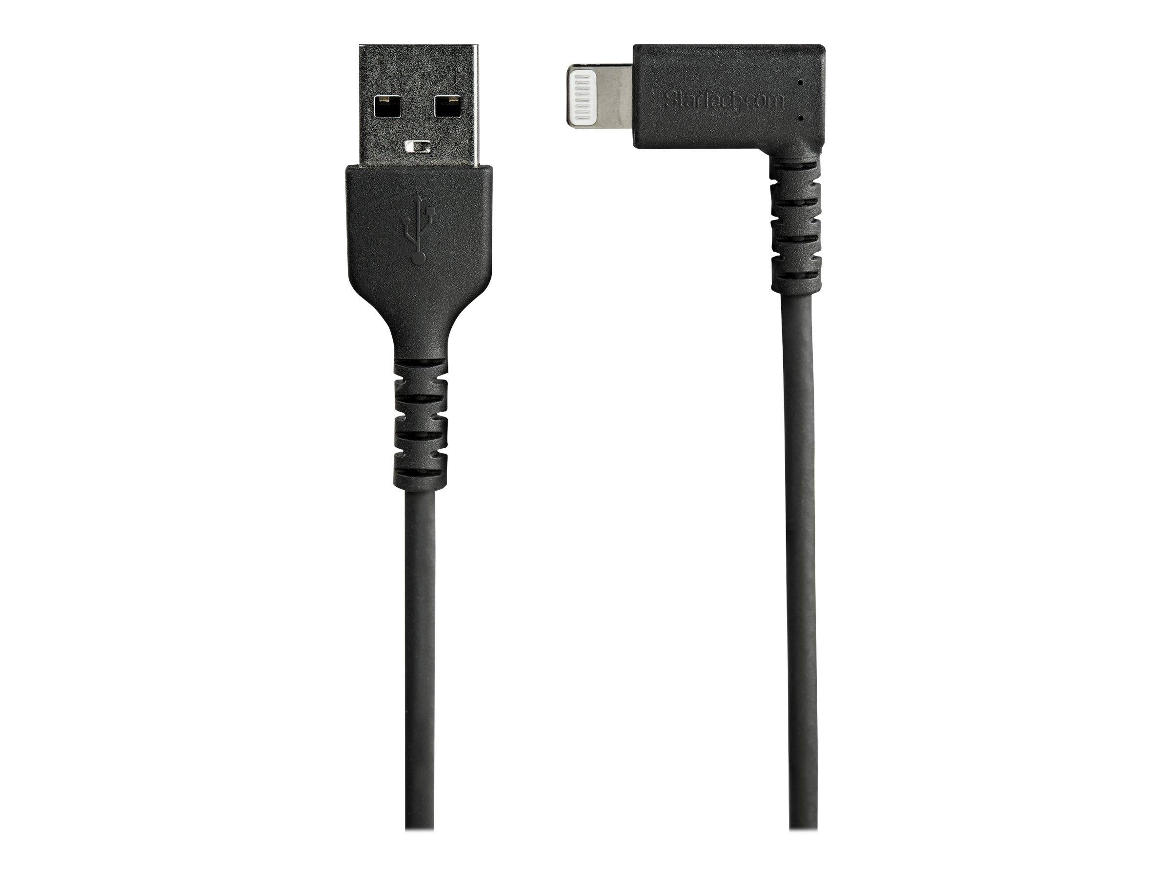 StarTech.com 2m USB-A auf Lightning-Kabel - 90° rechtwinkliges USB Typ-A auf Ladekabel - Synchronisationskabel - Apple M