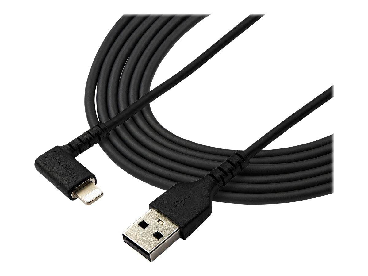 StarTech.com 2m USB-A auf Lightning-Kabel - 90° rechtwinkliges USB Typ-A auf Ladekabel - Synchronisationskabel - Apple M