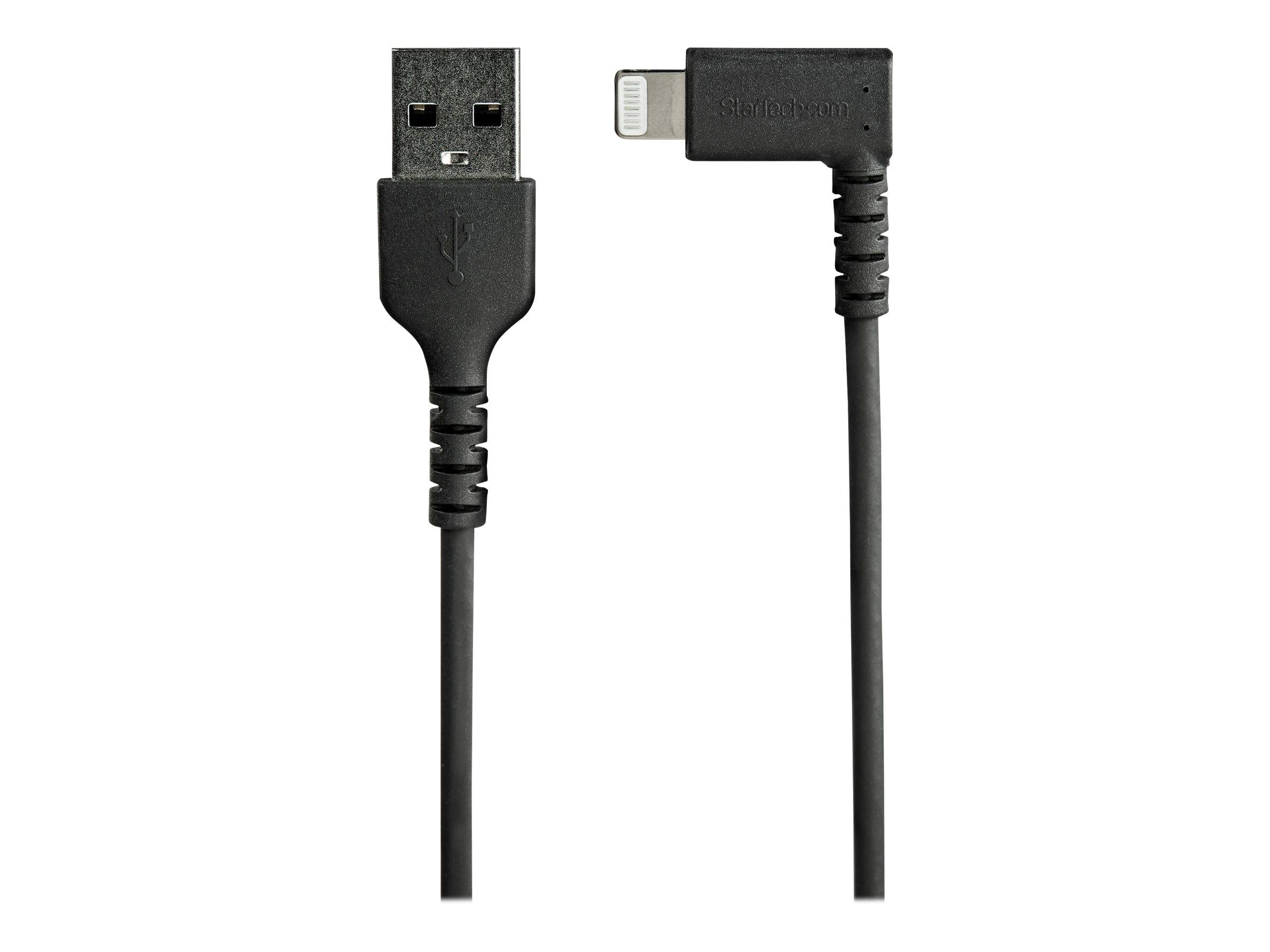 StarTech.com 2m USB-A auf Lightning-Kabel - 90° rechtwinkliges USB Typ-A auf Ladekabel - Synchronisationskabel - Apple M